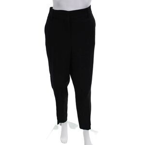 Incotex Unisex Dress Pants Black Viscose Wool Size S